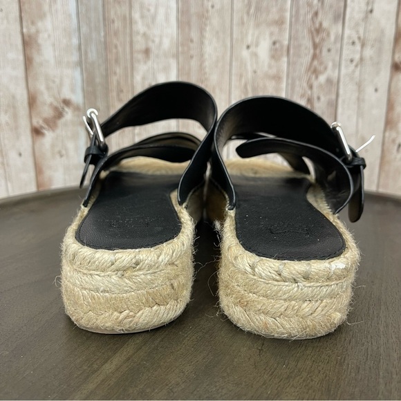 Marc Fisher Black Venita Buckle Espadrille Slide Sandal Size 10 Women - Picture 5 of 11